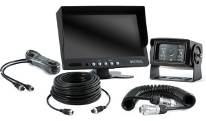 Zestaw wizyjny MVS z kamerą cofania i przewodem spiralnym